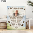 Personalized Canvas Sympathy Gift For Loss Of Father Custom Photo Memorial As I Sit In Heaven Butterfly