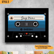 Custom Canvas Print Song Name Cassette Tape Spotify Code Wedding Anniversary Gift For Husband And Wife