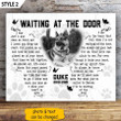 Custom Canvas Print | Waiting At The Door Dog Poem | Personalized Dog Memorial Gift With Dog Picture