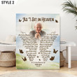 Custom Canvas Print As I Sit In Heaven Butterfly Personalized Sympathy Gift For Loss Of Grandfather