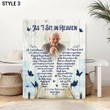 Custom Canvas Print As I Sit In Heaven Butterfly Personalized Sympathy Gift For Loss Of Husband