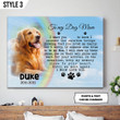 Custom Canvas Print | Dog Crossed The Rainbow Bridge | Personalized Dog Memorial Gift With Dog Picture