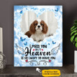 Custom Canvas Print | I Miss You But Heaven Is So Lucky To Have You | Personalized Dog Memorial Gift With Dog Picture