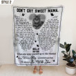 Don't Cry Sweet Mama Printable Blanket Butterfly Shape Personalized Cat Memorial Gift For Cat Mom