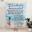 To My Granddaughter Blanket From Grandma I Hope You Still Feel Small When You Stand Beside The Ocean Personalized Gift For Granddaughter
