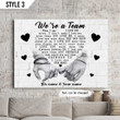 We Are Team Horizontal Canvas Poster Framed Print Personalized Wedding Anniversary Gift For Wife Husband