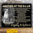 I'll Be Waiting At The Door Dog Poem Printable Horizontal Canvas Poster Framed Print Black Background Personalized Dog Memorial Gift For Dog Lovers