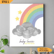 Nursery Vertical Canvas Poster Framed Print Baby Ultrasound Photo Personalized Gift For New Born Baby