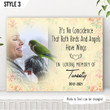 It's No Coincidence That Both Birds And Angels Have Wings Horizontal Canvas Poster Framed Print Personalized Bird Memorial Gift For Bird Lovers