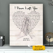 I Never Left You I Watch You Everyday Dog Vertical Canvas Poster Framed Print Heart Shape Personalized Dog Memorial Gift For Dog Lovers
