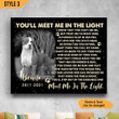 You'll Meet Me In The Light Dog Poem Printable Horizontal Canvas Poster Framed Print Personalized Dog Memorial Gift For Dog Lovers