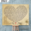 Song Lyrics Horizontal Canvas Poster Framed Print Heart Shape Personalized Wedding Anniversary Gift For Wife Husband
