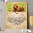 I Thought Of You Today But That Is Nothing New Dog Vertical Canvas Poster Framed Print Heart Shape Personalized Dog Memorial Gift For Dog Lovers