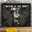 I'll Be Waiting At The Door Dog Poem Printable Horizontal Canvas Poster Framed Print Butterfly Shape Personalized Dog Memorial Gift For Dog Lovers