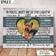 You'll Meet Me In The Light Dog Poem Printable Horizontal Canvas Poster Framed Print Colorful Wood Personalized Dog Memorial Gift For Dog Lovers