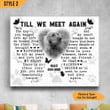 Till We Meet Again Dog Horizontal Canvas Poster Framed Print Butterfly Shape Personalized Dog Memorial Gift For Dog Lovers