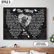 The Way In The Darkness I Turned To Go Dog Horizontal Canvas Poster Framed Print Butterfly Shape Personalized Dog Memorial Gift For Dog Lovers