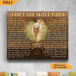 Don't Cry Sweet Mama Dog Poem Printable Horizontal Canvas Poster Framed Print Colorful Wood Personalized Dog Memorial Gift For Dog Mom