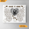 I Made It Home I Just Wanted To Let You Know Dog Horizontal Canvas Poster Framed Print Personalized Dog Memorial Gift For Dog Lovers