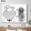 To My Dog Mom I Woof Love You Dog Horizontal Canvas Poster Framed Print Personalized Dog Memorial Gift For Dog Lovers