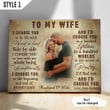 I Choose You To Do Life With Hand In Hand Side By Side Horizontal Canvas Poster Framed Print Personalized Wedding Anniversary Gift For Wife Husband