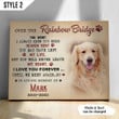 Over The Rainbow Bridge Dog Horizontal Canvas Poster Framed Print Personalized Dog Memorial Gift For Dog Lovers
