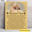 Don't Cry Sweet Mama Dog Poem Printable Vertical Canvas Poster Framed Print Vintage Personalized Dog Memorial Gift For Dog Mom