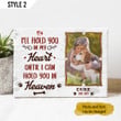 I'll Hold You In My Heart Until I Can Hold You In Heaven Dog Horizontal Canvas Poster Framed Print Personalized Dog Memorial Gift For Dog Lovers