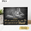 No Longer By My Side But Forever In My Heart Dog Horizontal Canvas Poster Framed Print Personalized Dog Memorial Gift For Dog Lovers