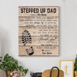 Stepped Up Dad One Who Made The Choice To Love Another's Child As Their Own Canvas Poster Framed Print Personalized Gift For Dad