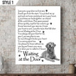 Golden Retriever Waiting At The Door Dog Horizontal Canvas Poster Framed Print Personalized Dog Memorial Gift For Dog Lovers