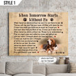 When Tomorrow Starts Without Me Dog Horizontal Canvas Poster Framed Print Personalized Dog Memorial Gift For Dog Lovers