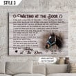 Waiting At The Door Horse Horizontal Canvas Poster Framed Print Personalized Horse Memorial Gift For Horse Lovers