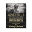 I'll Be Waiting At The Door Dog Poem Printable Vertical Canvas Poster Framed Print Personalized Dog Memorial Gift For Dog Lovers