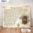Personalized Canvas Cat Memorial Custom Photo Cat Loss Gift Waiting At The Door Cat Poem