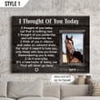 Personalized Canvas Horse Memorial Custom Photo Horse Loss Gift I Thought Of You Today But That Is Nothing New Horse Poem