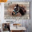 Personalized Canvas Horse Memorial Custom Photo Horse Loss Gift When Tomorrow Start Without Me Horse Poem