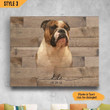 Personalized Canvas Dog Memorial Custom Photo Dog Loss Gift