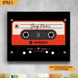 Custom Canvas Print Song Name Cassette Tape Spotify Code Wedding Anniversary Gift For Husband And Wife