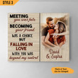 Custom Canvas Print Meeting You Was Fate Wedding Anniversary Gift For Husband And Wife