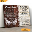 Custom Canvas Print We Are A Team Wedding Anniversary Gift For Husband And Wife