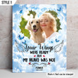 Custom Canvas Print | Your Wings Were Ready But My Heart Was Not | Personalized Dog Memorial Gift With Dog Picture