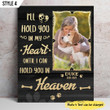 Custom Canvas Print | I'll Hold You In My Heart Until I Can Hold You In Heaven | Personalized Dog Memorial Gift With Dog Picture