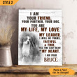 Custom Canvas Print | I Am Your Friend Your Partner Your Dog | Personalized Dog Memorial Gift With Dog Picture