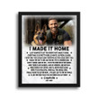 Custom Poster Framed Print | I Made It Home Dog Poem | Personalized Dog Memorial Gift With Dog Picture