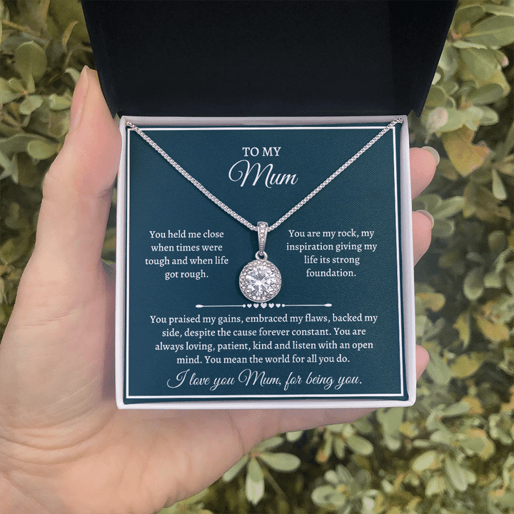 To My Mum Eternal Hope Necklace You Are My Rock My Inspiration Giving My Life Its Strong Foundation Personalized Gift For Mum