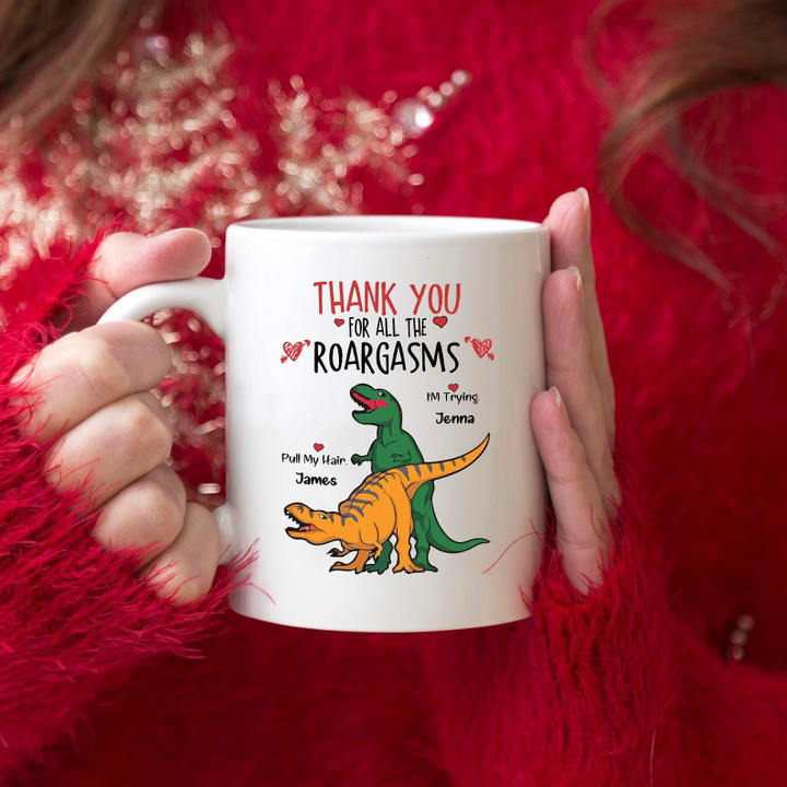 Thank You For All The Roargasms Mug Personalized Gift For Couple