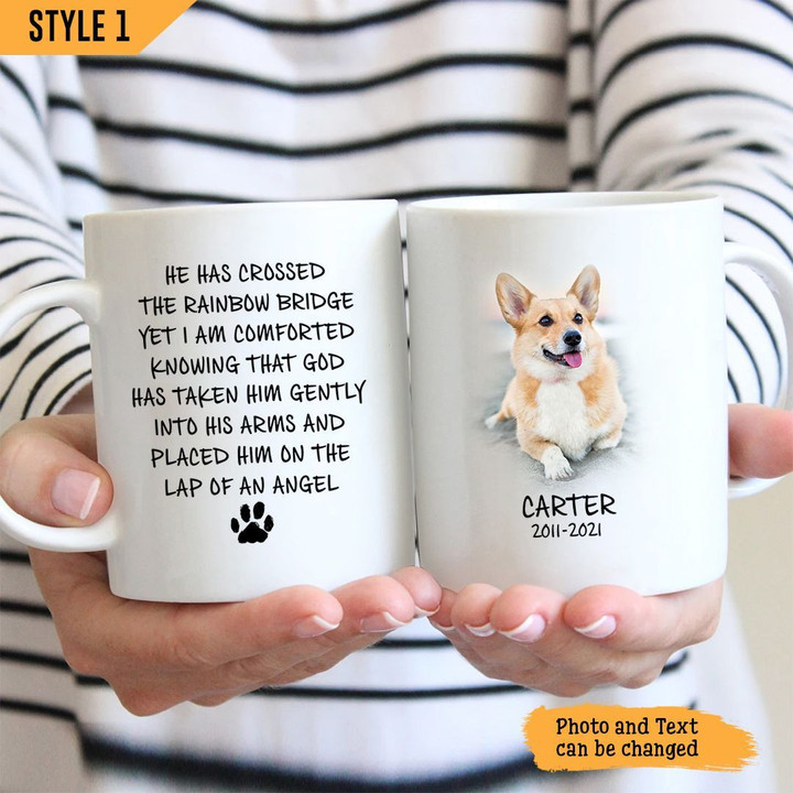 Custom Mug Print | Dog Photo Memorial Mug | Personalized Dog Memorial Gift With Dog Picture