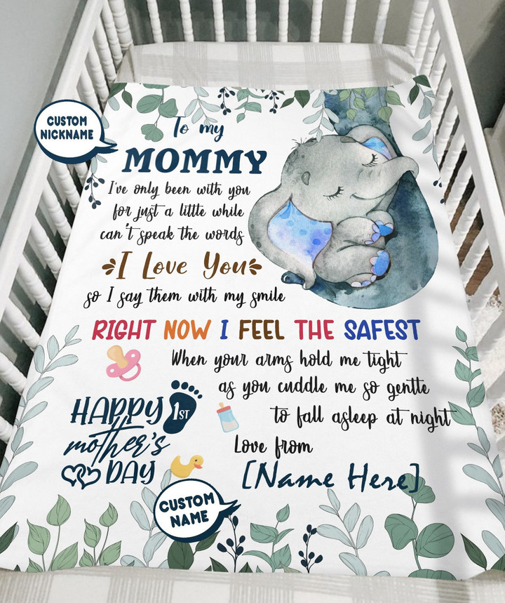 To My Mommy I've Only Been With You For Just A Little Wife Blanket Personalized Gift For New Mom