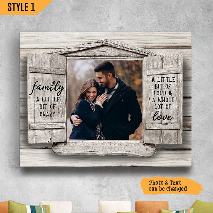Custom Canvas Print Family A Little Bit Of Crazy Wedding Anniversary Gift For Husband And Wife